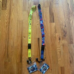 Universal Studios SpongeBob and Spider-Man lanyards